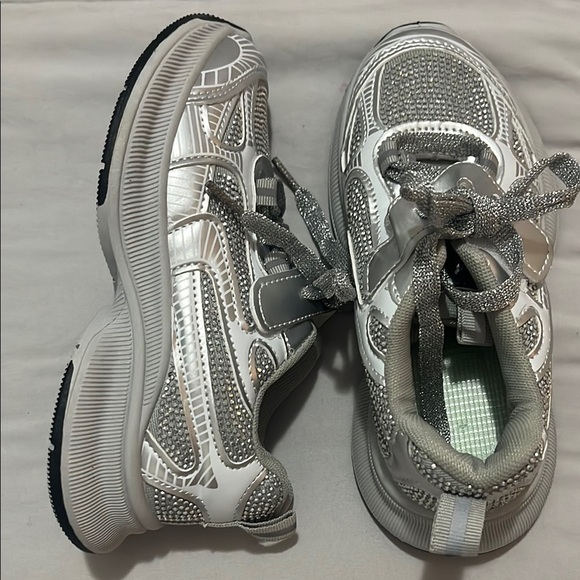 SHEIN Other - SHEIN Silver and White Sneakers Modern Sporty Design